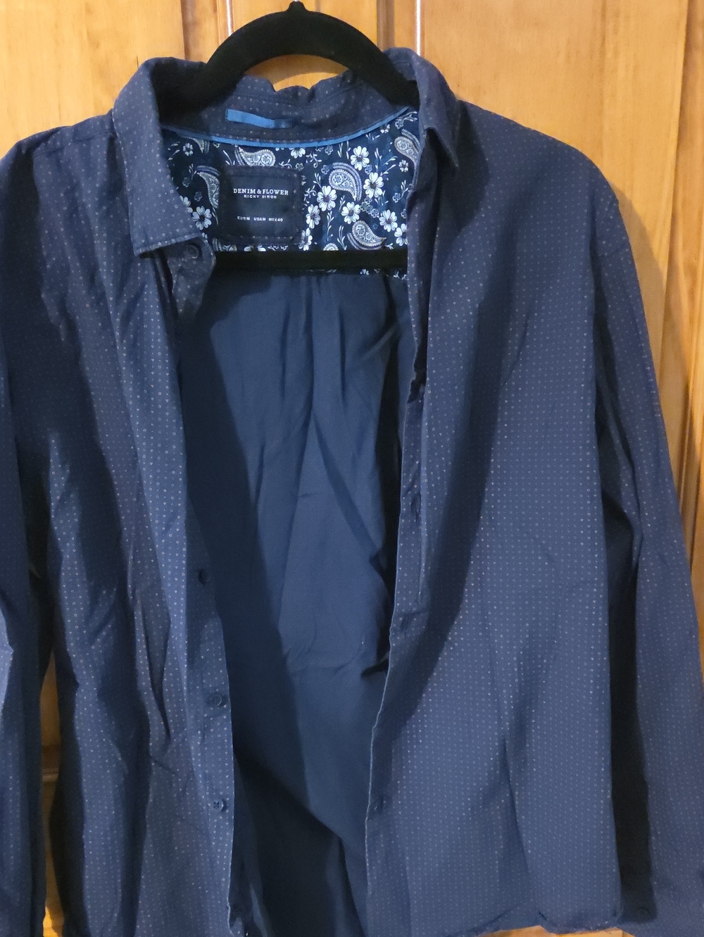 Denim & Flower Navy Microdot Lightweight Men's Jacket